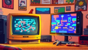 crt vs lcd retro gaming